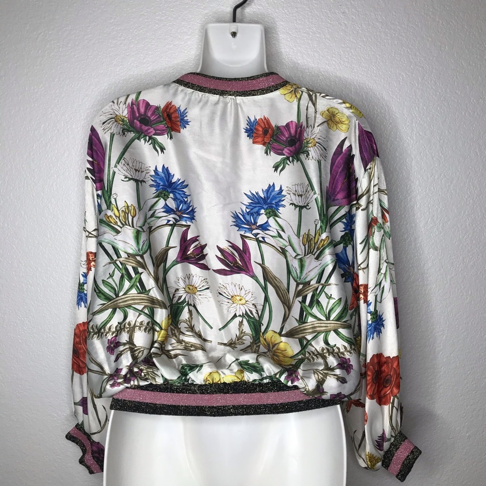 Anthropologie elevenses Rubie floral bomber jacket - Picture 8 of 12